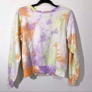 Wildfox Pastel Tie Dye Crewneck Sweatshirt Sherbert Rory Medium